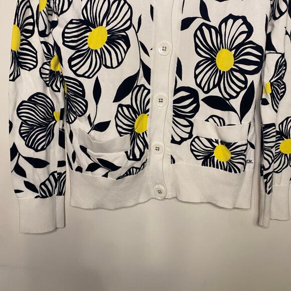 Tommy Hilfiger Womens Cardigan Long Sleeve Sweater Floral Preppy Buttons Medium - Picture 3 of 11